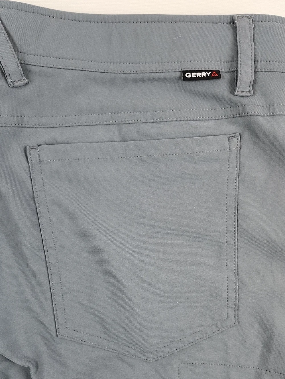 Gerry Mens Gray Outdoor Performance Hiking Shorts Size 38 Integrated Belt